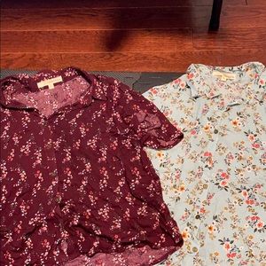 2 floral shirts!!